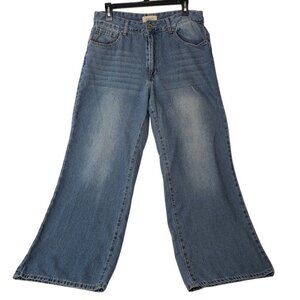 Bamboo Women's Jeans Light Blue Wide Leg Size 13 / 31 Cotton Stretch